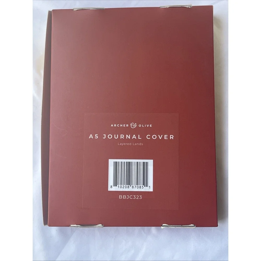 Archer & Olive A5 Journal Cover Layered Lands | Hand Sewn |Corduroy Tan